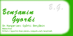 benjamin gyorki business card