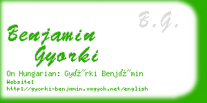 benjamin gyorki business card